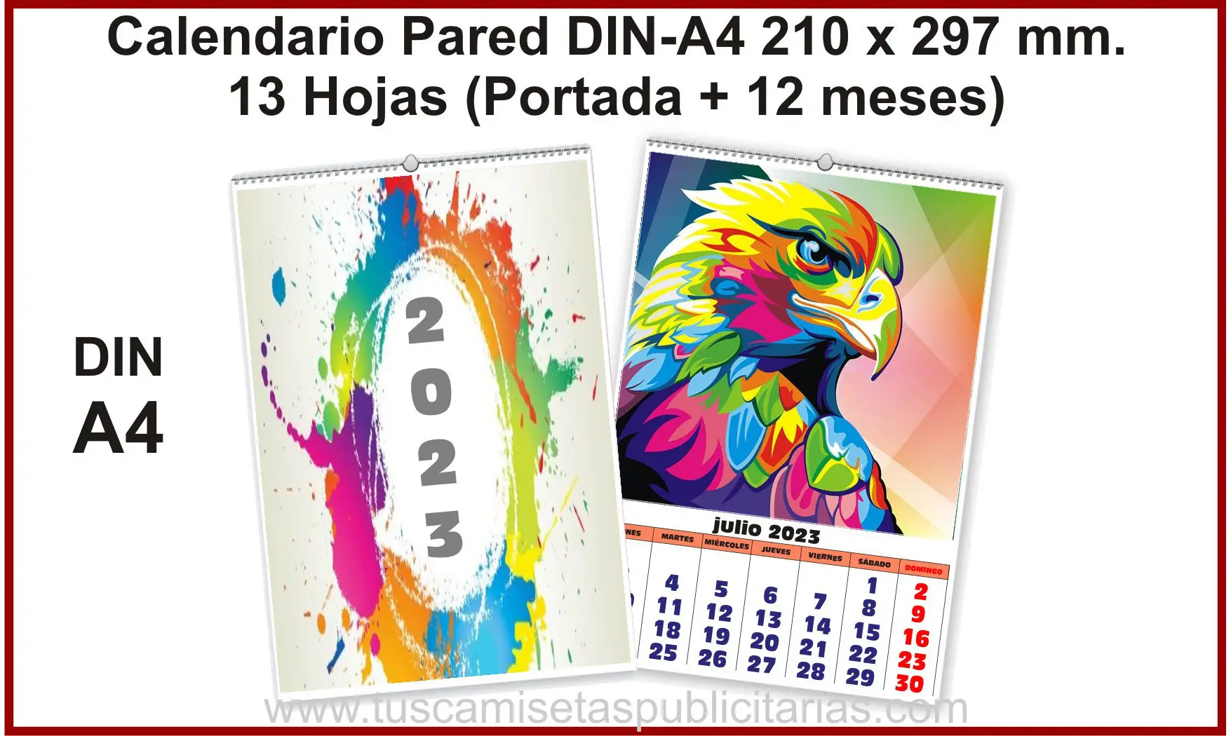 Calendario Publicidad Pared