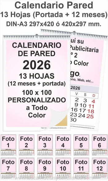 Calendarios Personalizados Pared