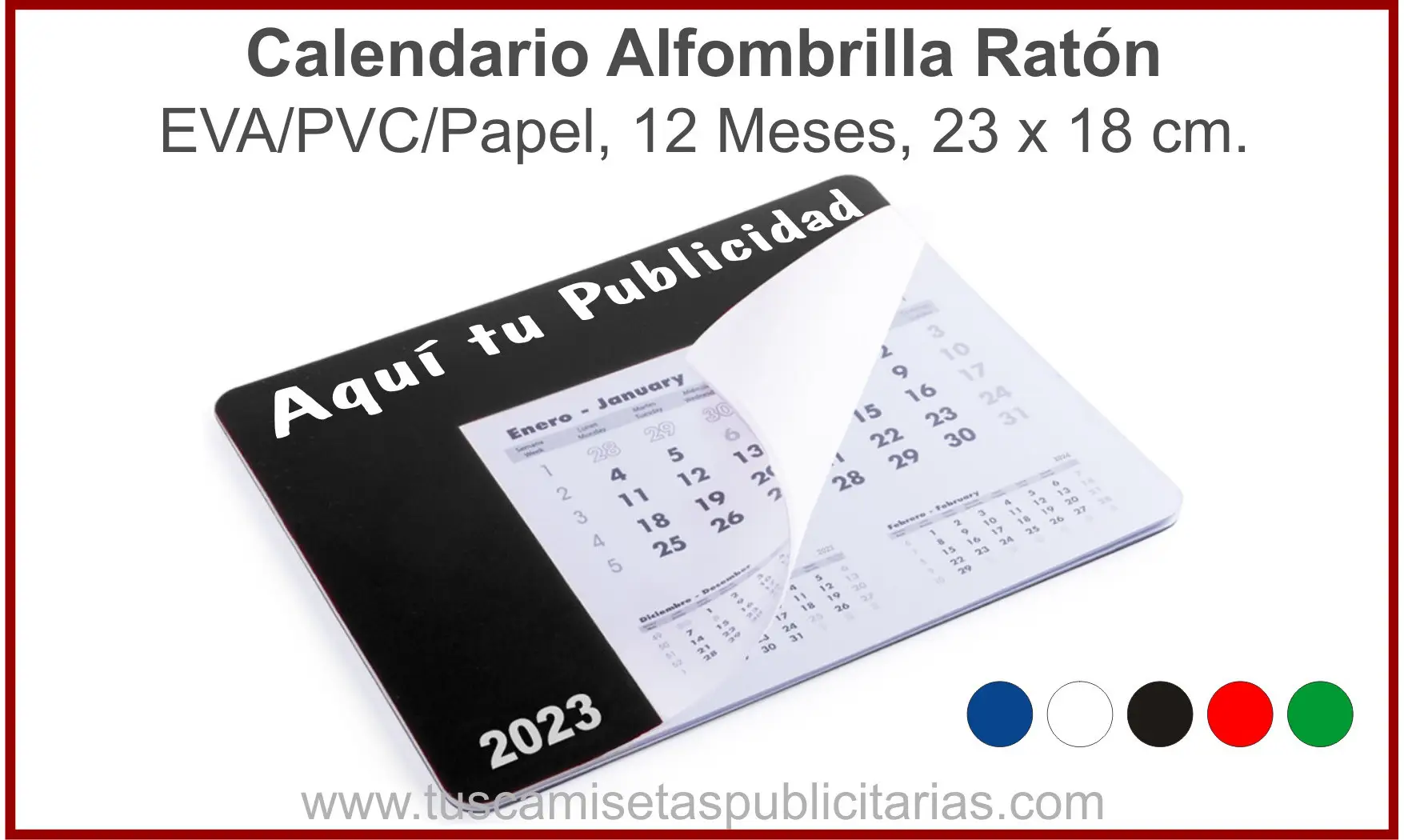 Calendario Alfombrilla Publicidad