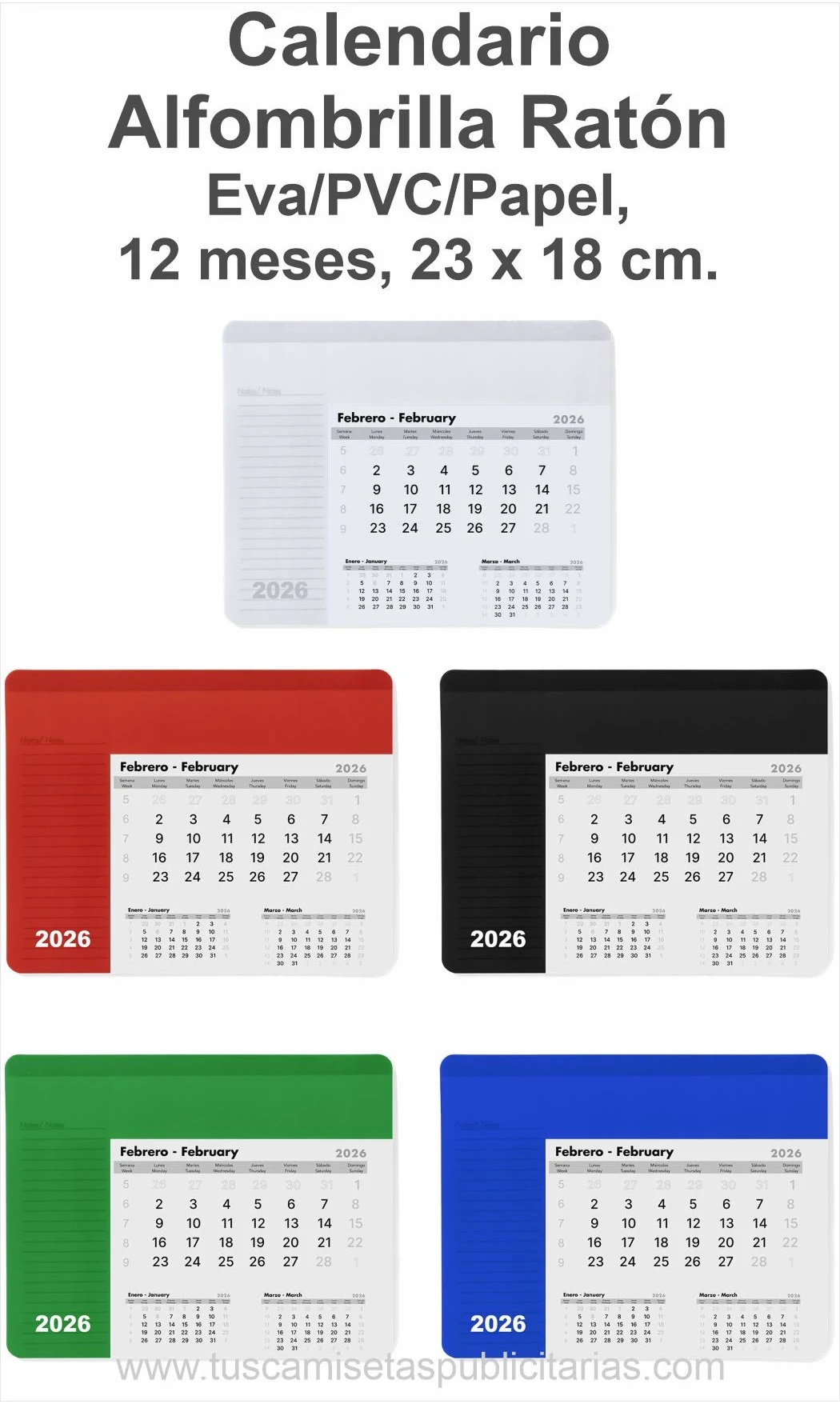 Calendario Alfombrilla Publicidad