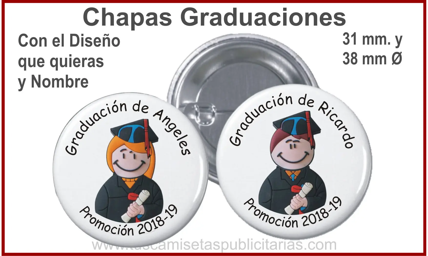 Chapas Graduación Online