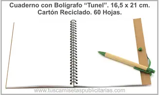 Cuaderno Cartón Reciclado 16 x 21 cm.