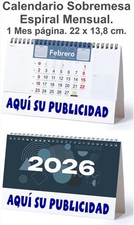 Calendario Sobremesa Mensual Publicidad