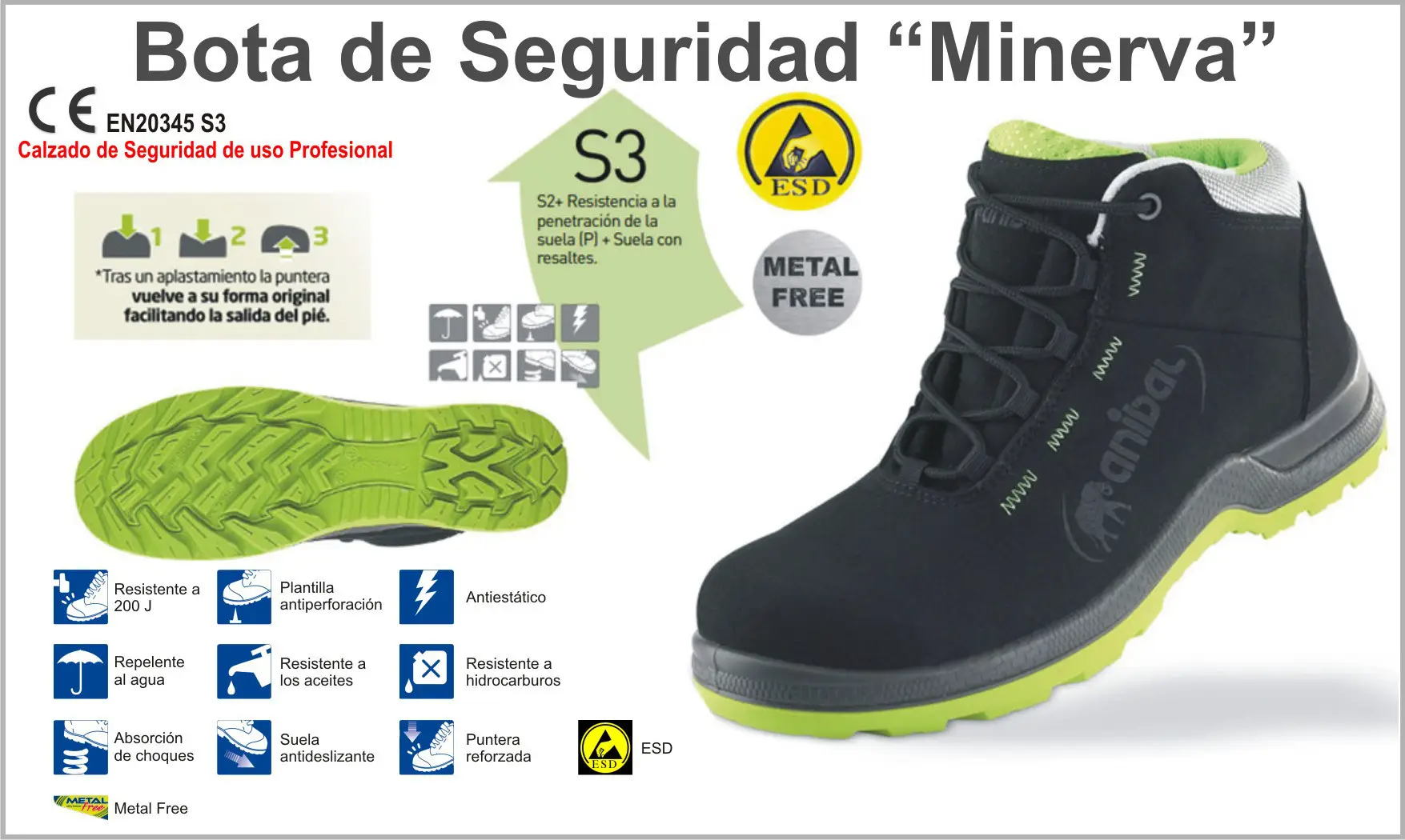 Bota Seguridad Minerva