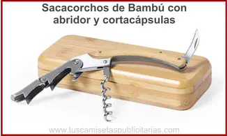 Sacacorchos de Bambú Personalizado