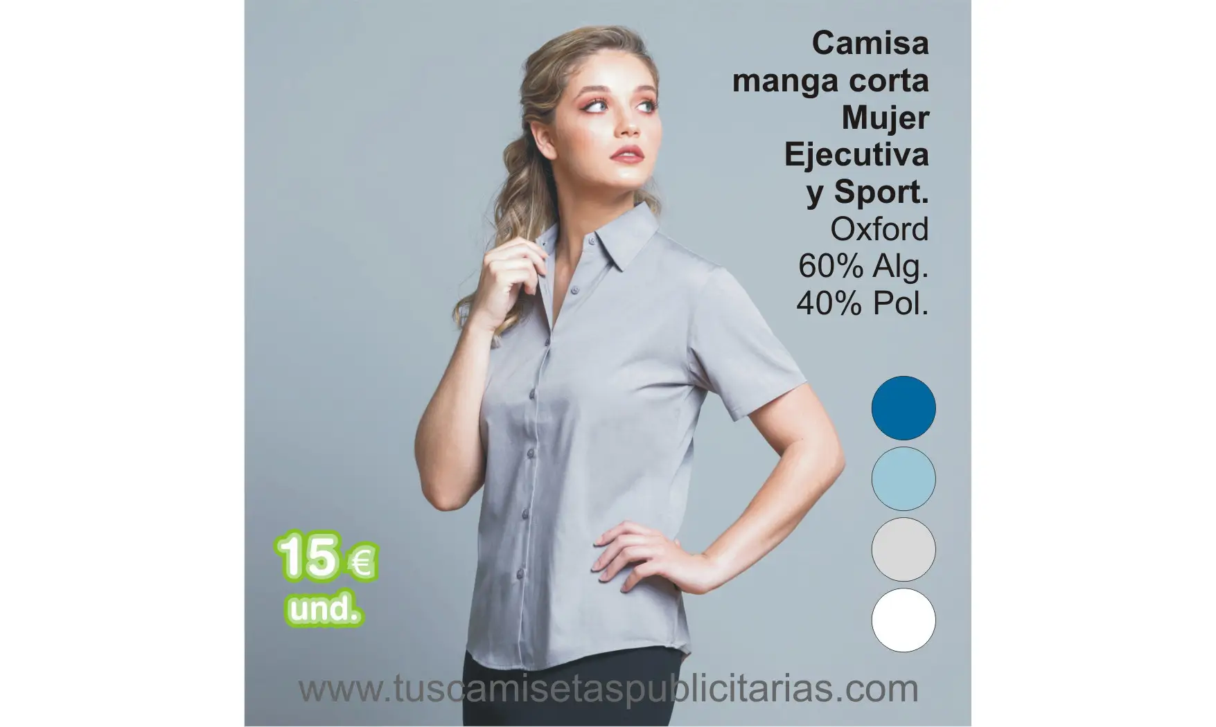 Camisa Mujer m/c Oxford