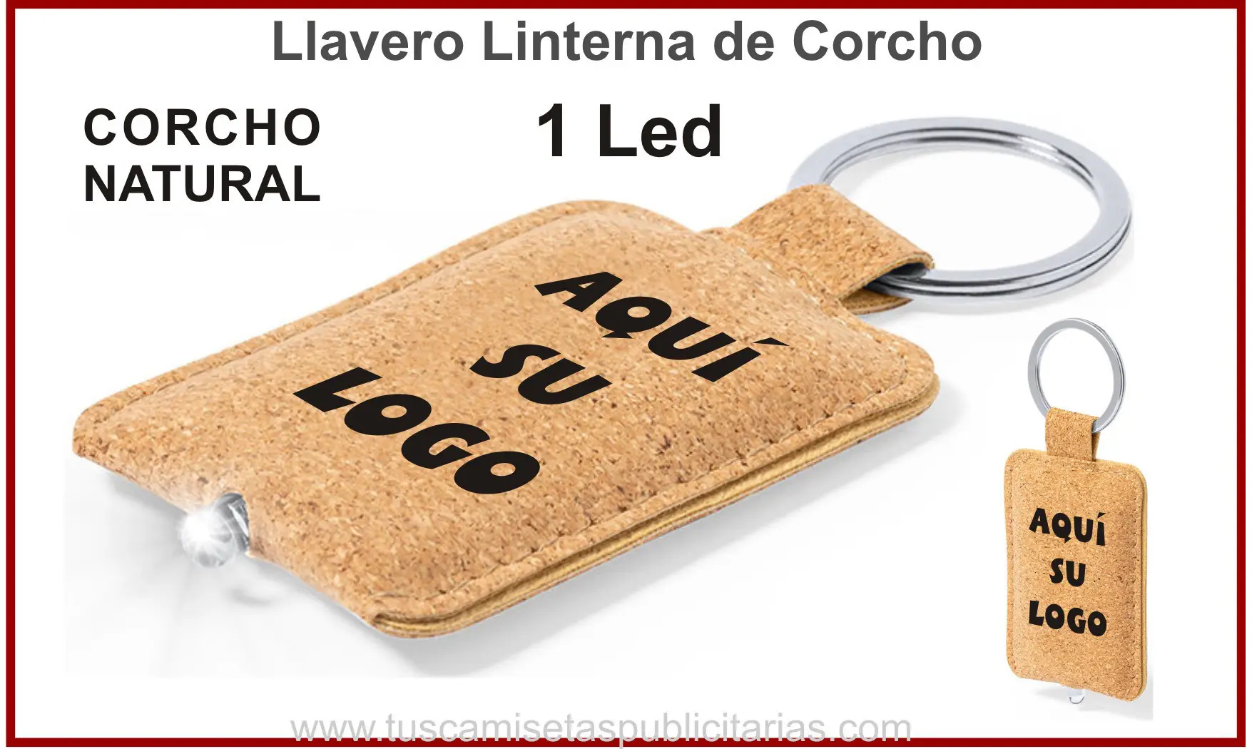 Llavero Linterna Corcho Personalizado