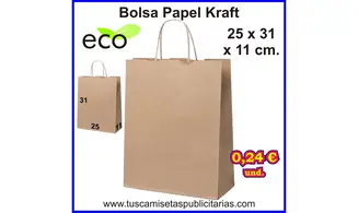 Bolsa Papel 25x31x11 cm.