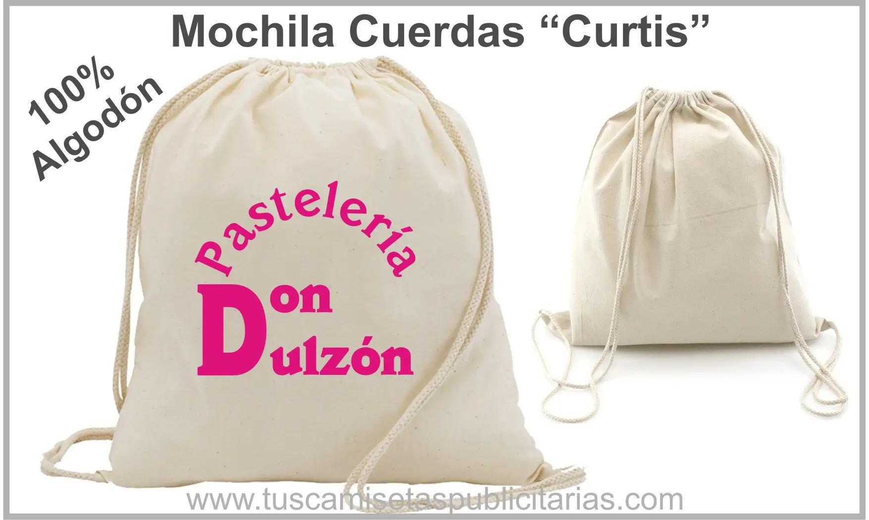 Mochila Saco Algodón