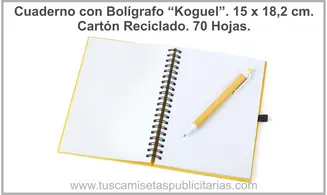Cuaderno Cartón Reciclado 15 x 18 cm.