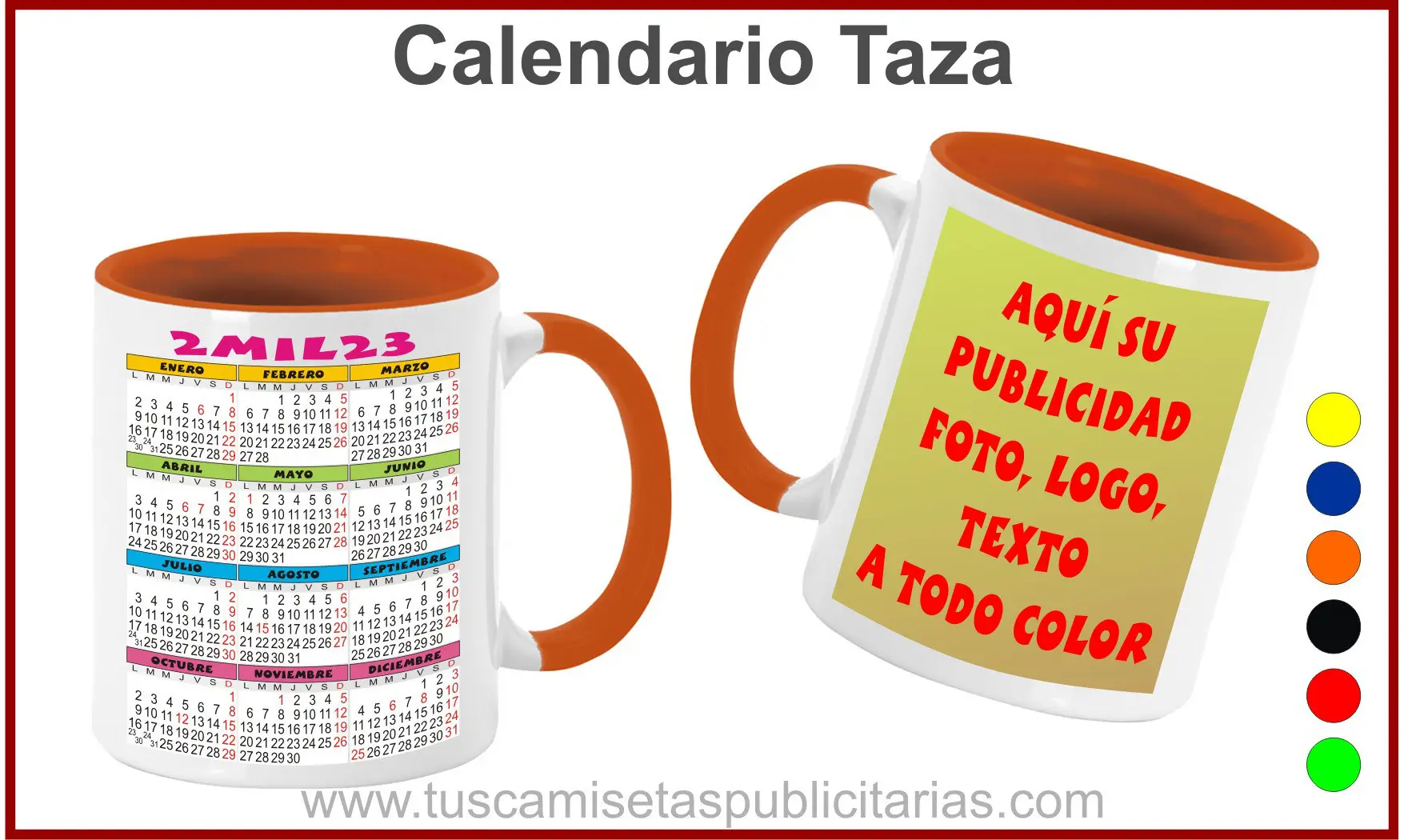Calendario Taza