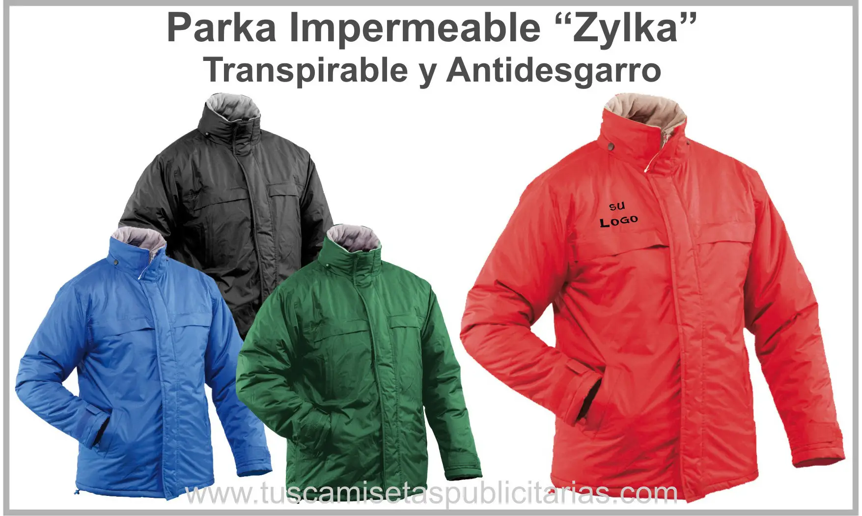 Parka Impermeable Publicidad
