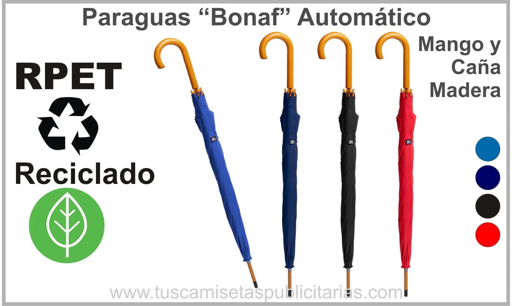 Paraguas RPET Reciclado, Personalizado