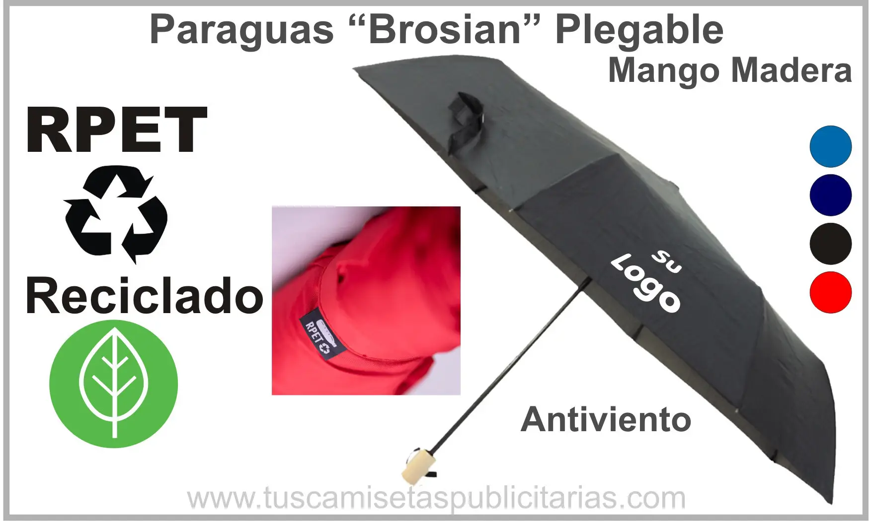 Paraguas RPET Reciclado, Publicitario