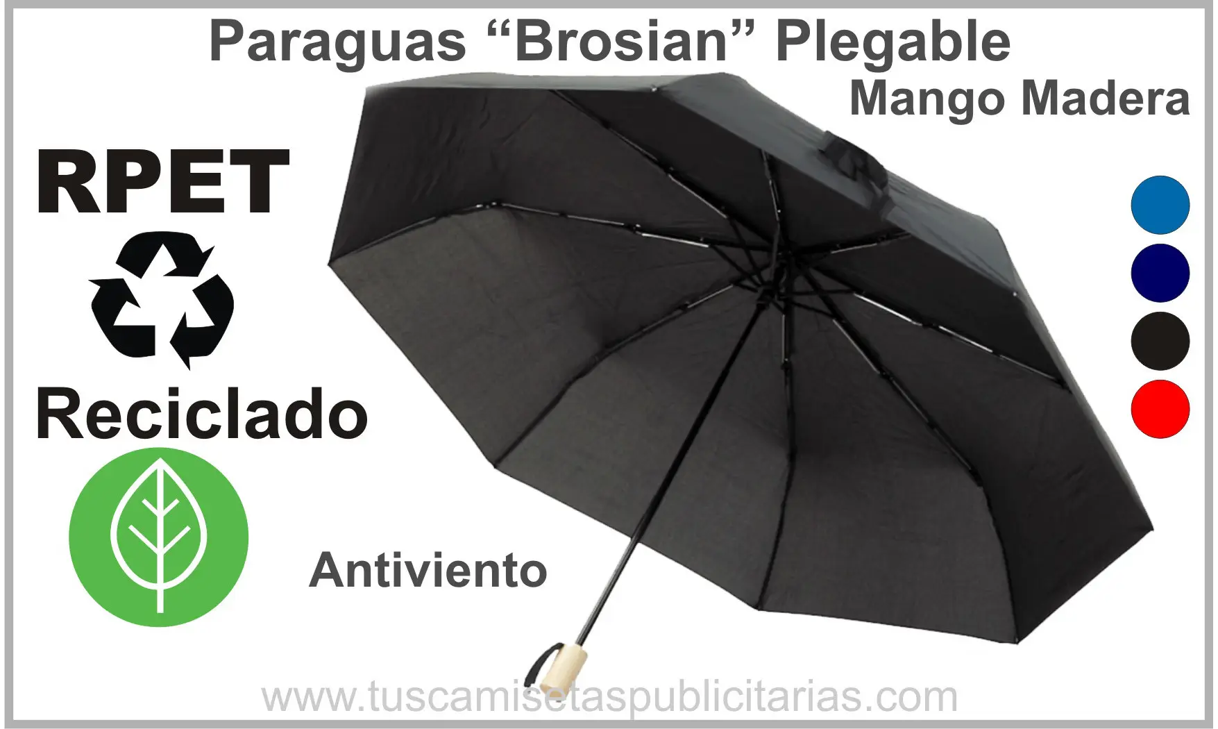 Paraguas RPET Reciclado, Publicitario