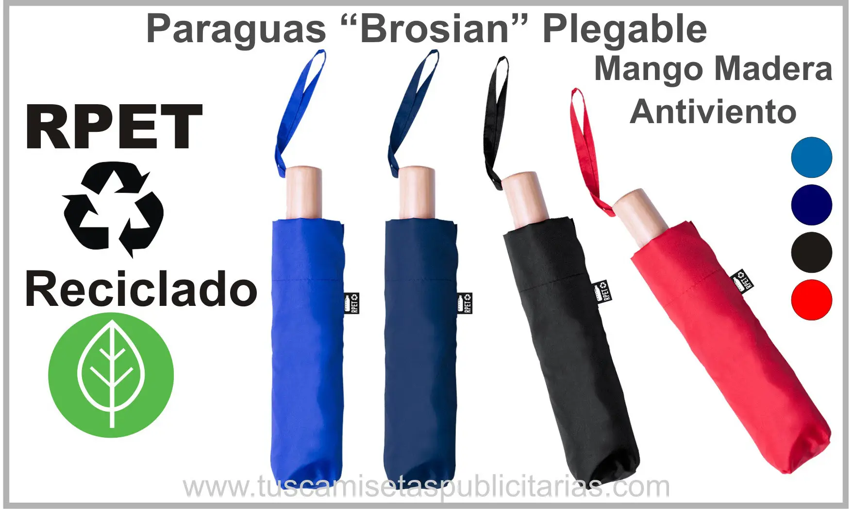 Paraguas RPET Reciclado, Publicitario
