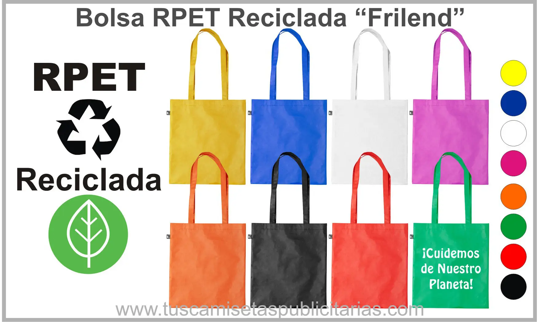 Bolsas RPET Recicladas para Publicidad