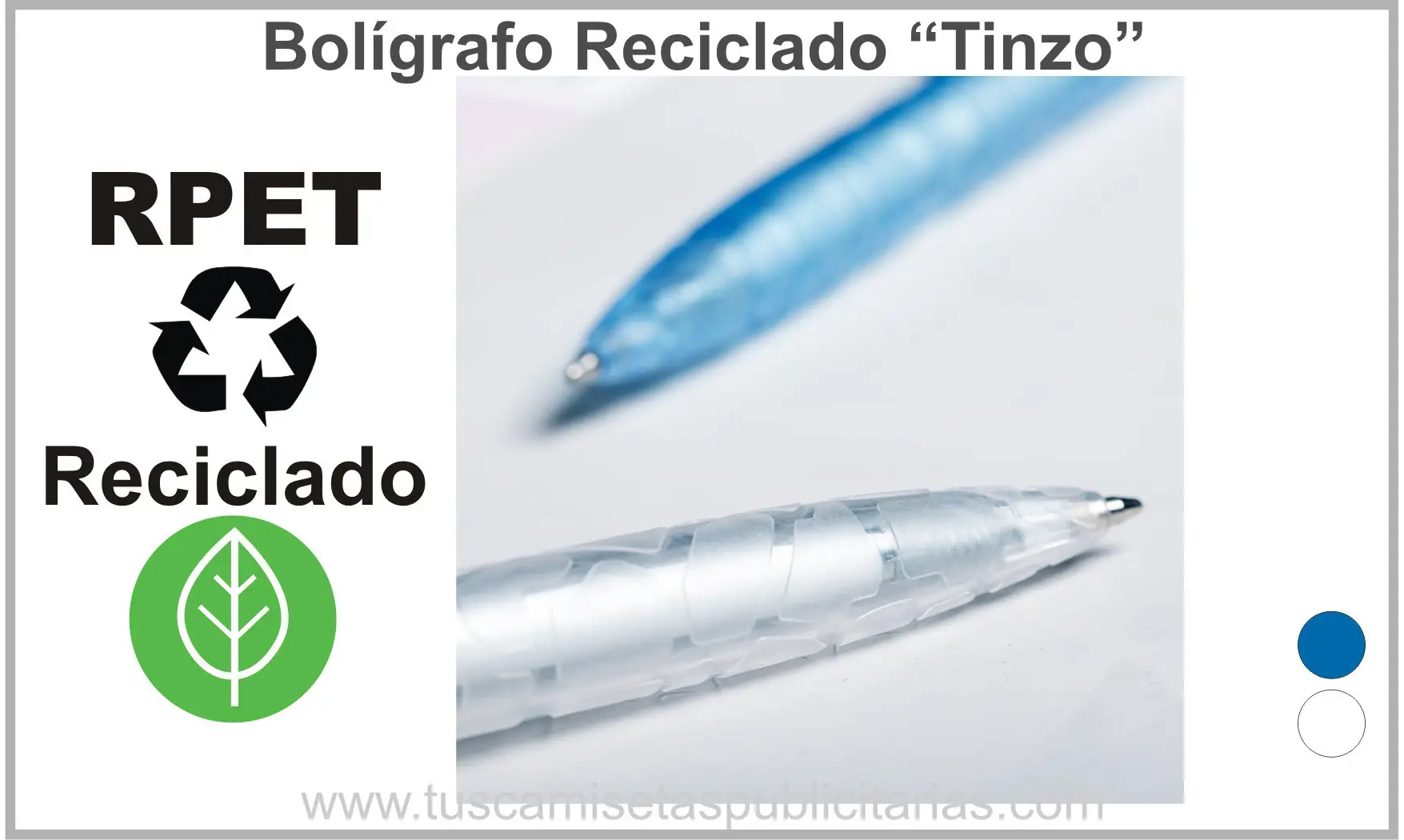 Bolígrafo Reciclado RPET Personalizado