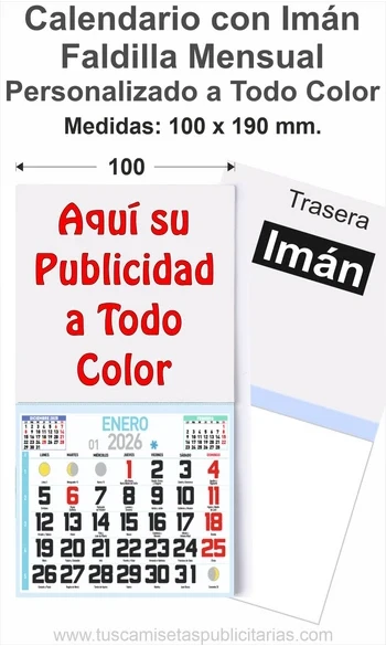 Calendario Imán Nevera Personalizado