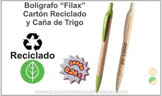 Bolígrafo Cartón Reciclado Personalizado