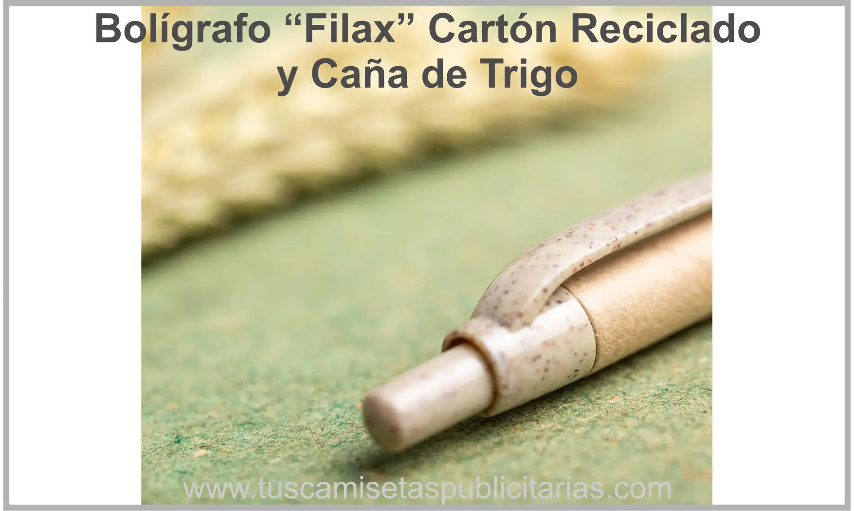 Bolígrafo Cartón Reciclado Personalizado