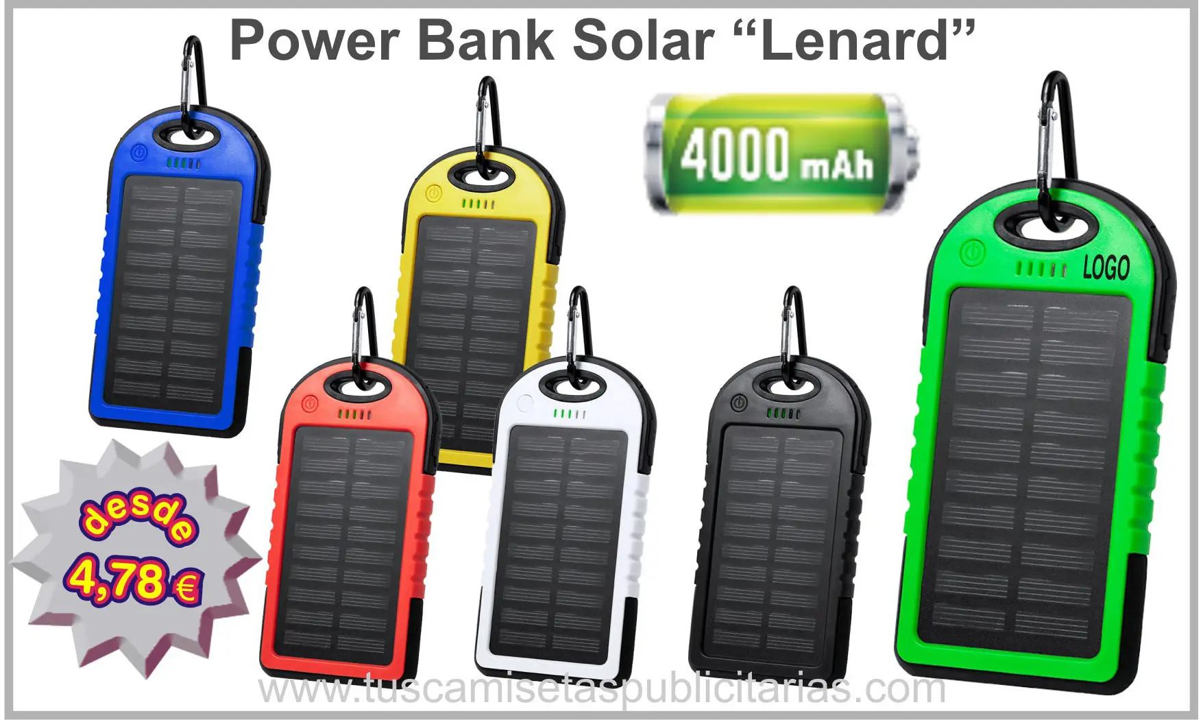 Power Bank Solar Personalizado