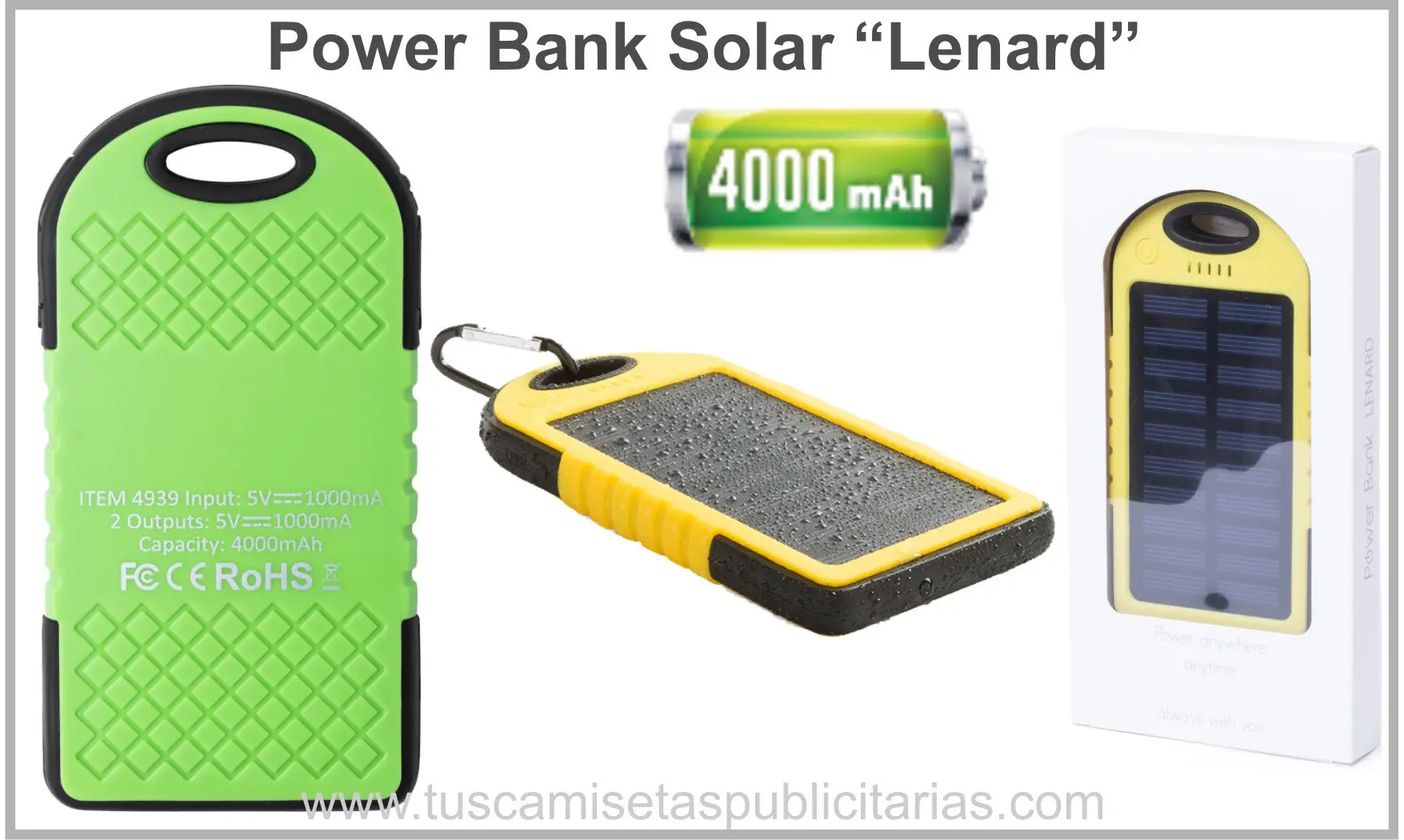 Power Bank Solar Personalizado