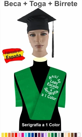 Beca Toga y Birrete Graduación