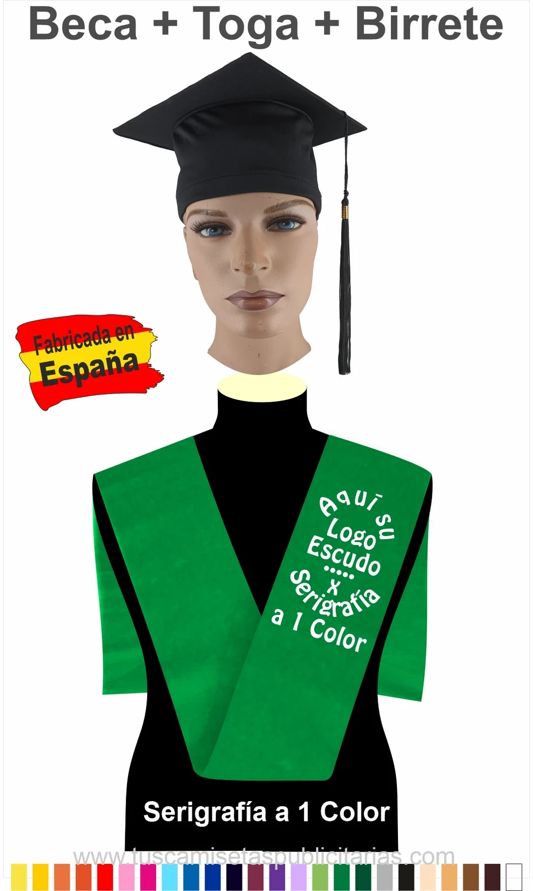 Beca Toga y Birrete Graduación