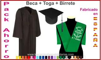 Birrete, Banda y Toga Graduado