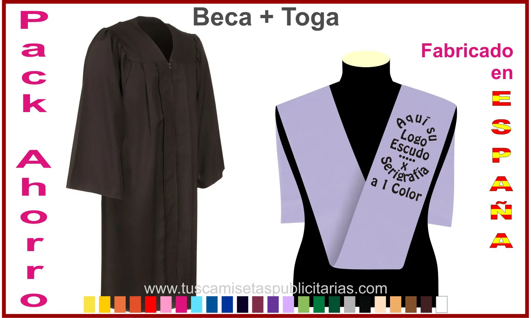 Pack Toga y Beca Graduaciones