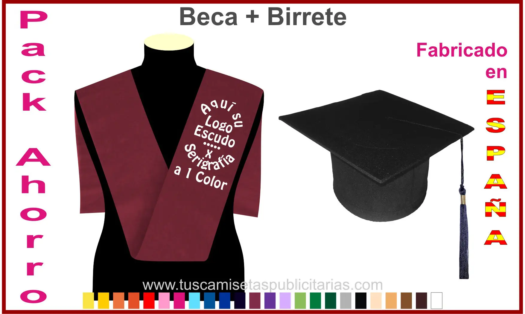 Banda y Birrete Graduado