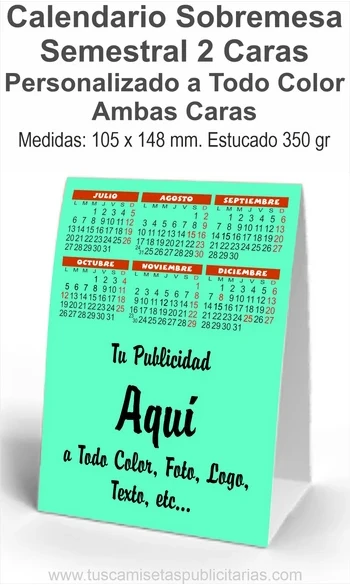 Calendario Sobremesa Personalizado