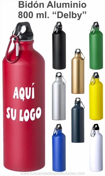 Bidón Aluminio Publicitario 800 ml.