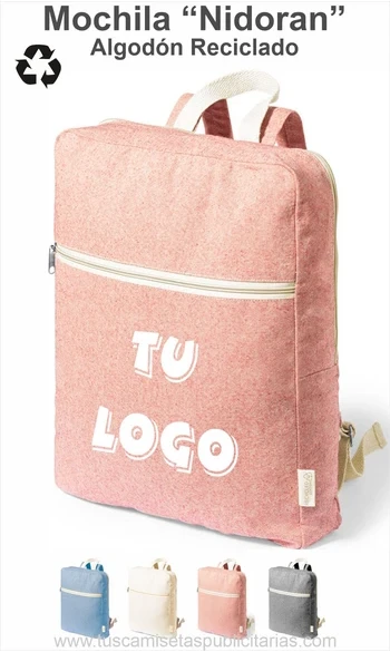 Mochila Personalizada Algodón Reciclado