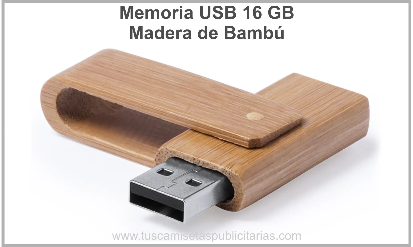 Memoria USB 16GB Bambú
