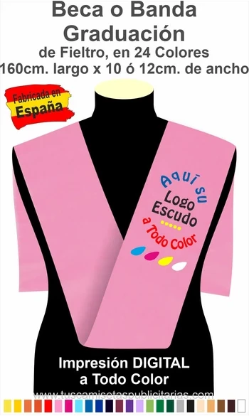 Bandas de Graduación Impresas Todo Color