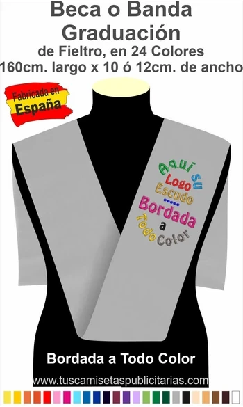 Bandas Graduación Bordadas