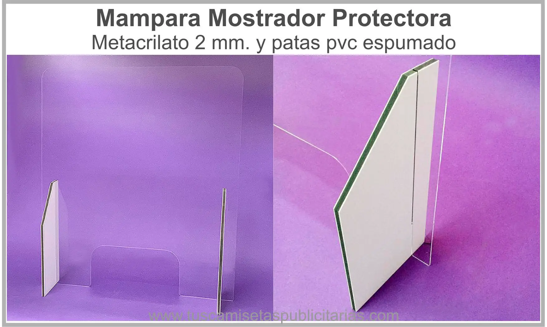 Mampara Mostrador Protectora Mod. L
