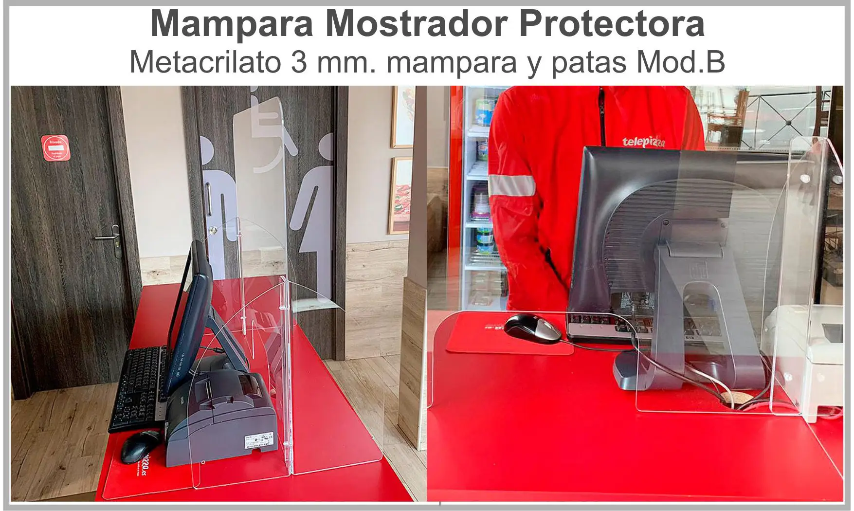 Mampara Mostrador Protectora Mod. B