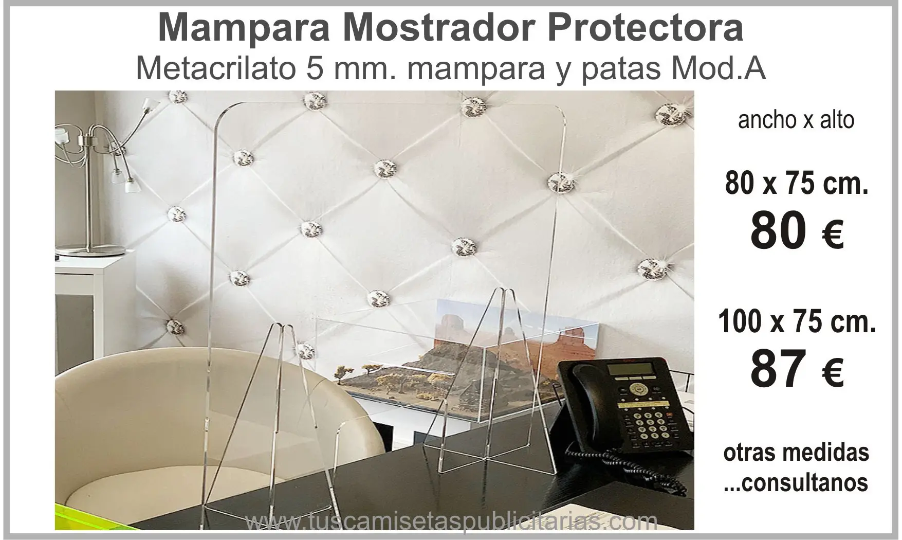 Mampara Mostrador Protectora Mod. A