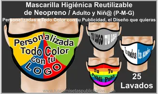 Mascarilla Personalizada Neopreno Reutil