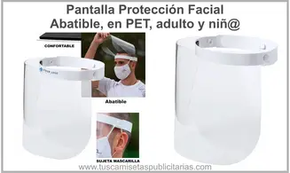 Pantalla Protección Facial Abatible PET