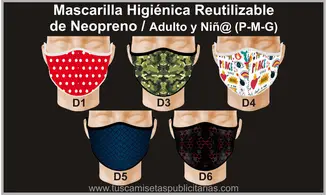 Mascarillas Reutilizables de Neopreno