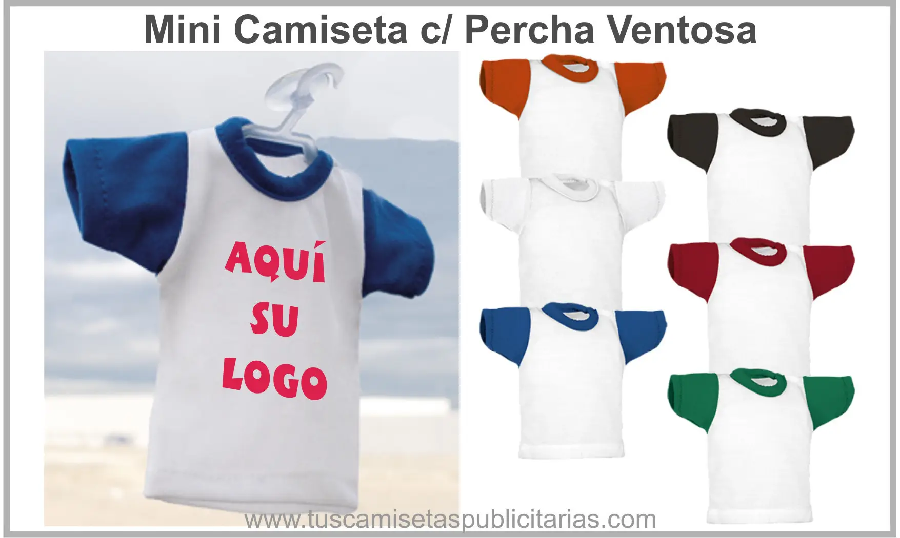 Mini Camiseta con Percha y Ventosa
