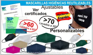 Mascarilla Higiénica Reutilizable 70 Lav