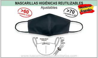 Mascarilla Higiénica Reutilizable 70 Lav