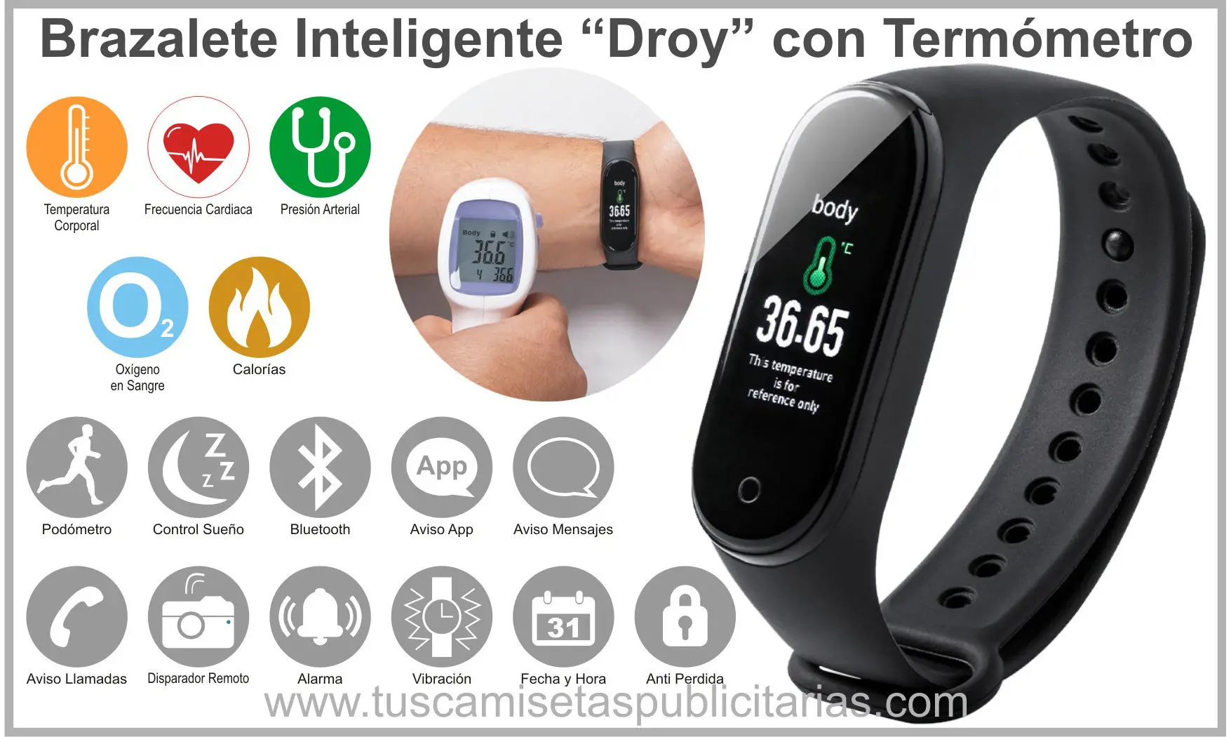 Brazalete Inteligente Termómetro