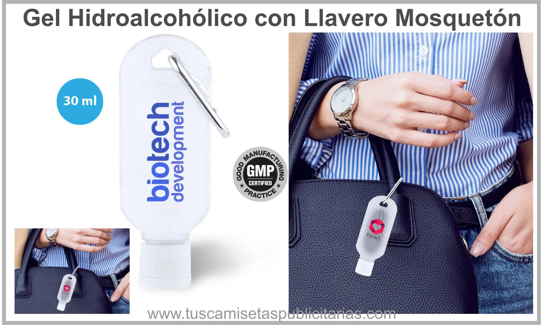 Gel Hidroalcohólico con Mosquetón