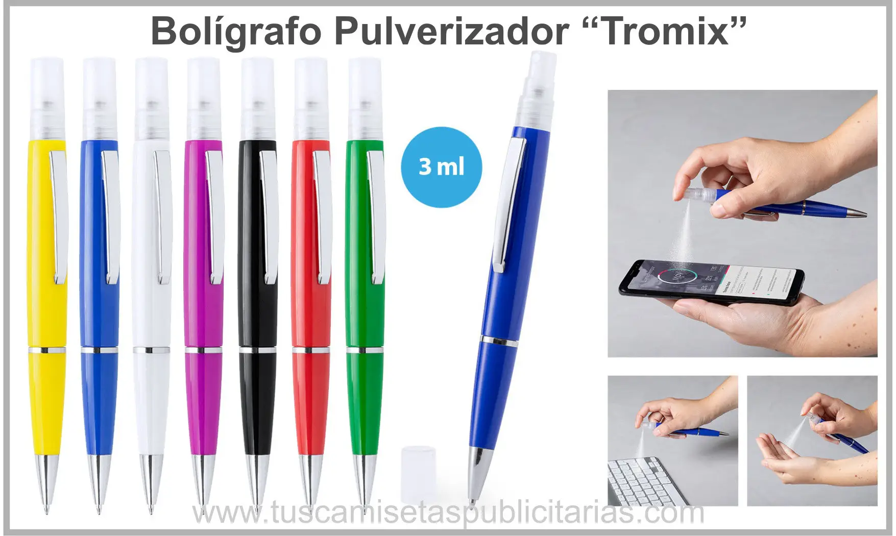 Bolígrafo Higienizante Pulverizador